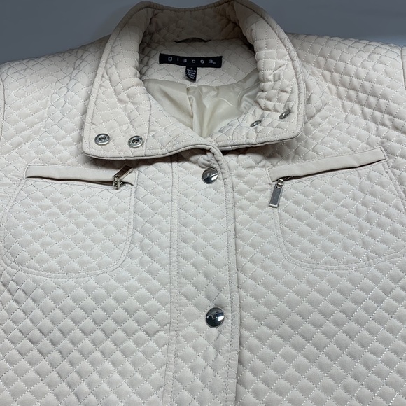 Giacca Quilted Light Weight Chore Coat Jacket Size Large Colour Beige / Ecru - Picture 9 of 12